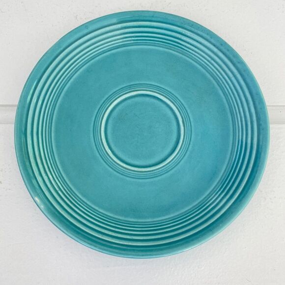 Fiestaware Vintage Original Turquoise Glaze Teacup and Saucer Circa 1937-1959 - Picture 5 of 8